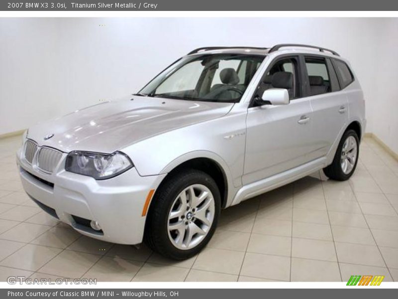 Titanium Silver Metallic / Grey 2007 BMW X3 3.0si