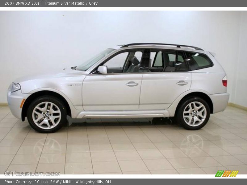 Titanium Silver Metallic / Grey 2007 BMW X3 3.0si