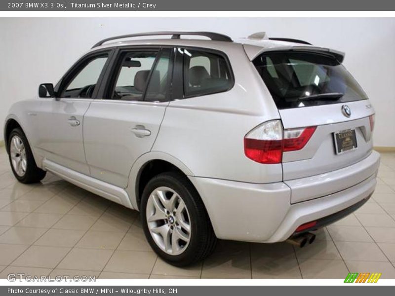 Titanium Silver Metallic / Grey 2007 BMW X3 3.0si
