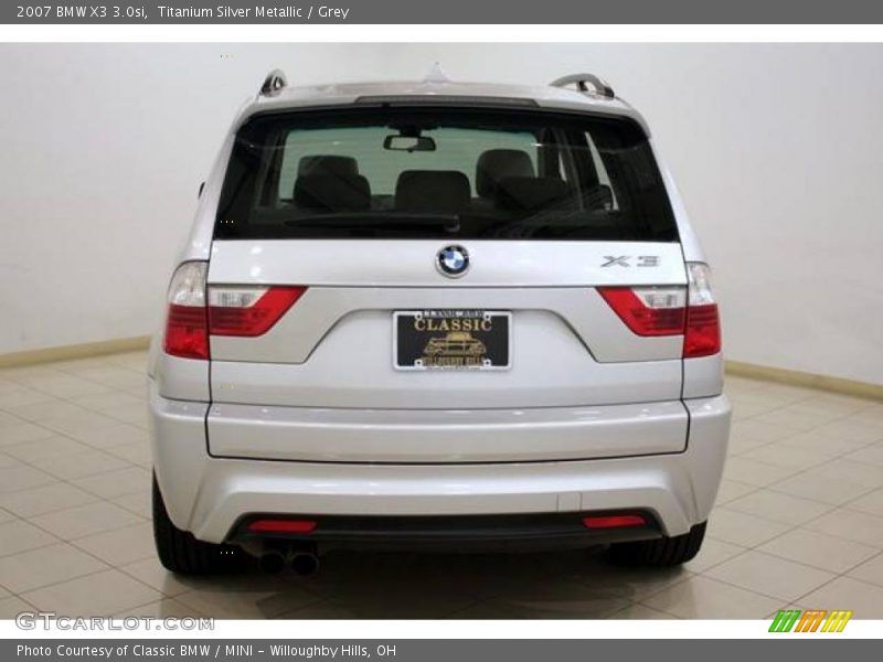 Titanium Silver Metallic / Grey 2007 BMW X3 3.0si