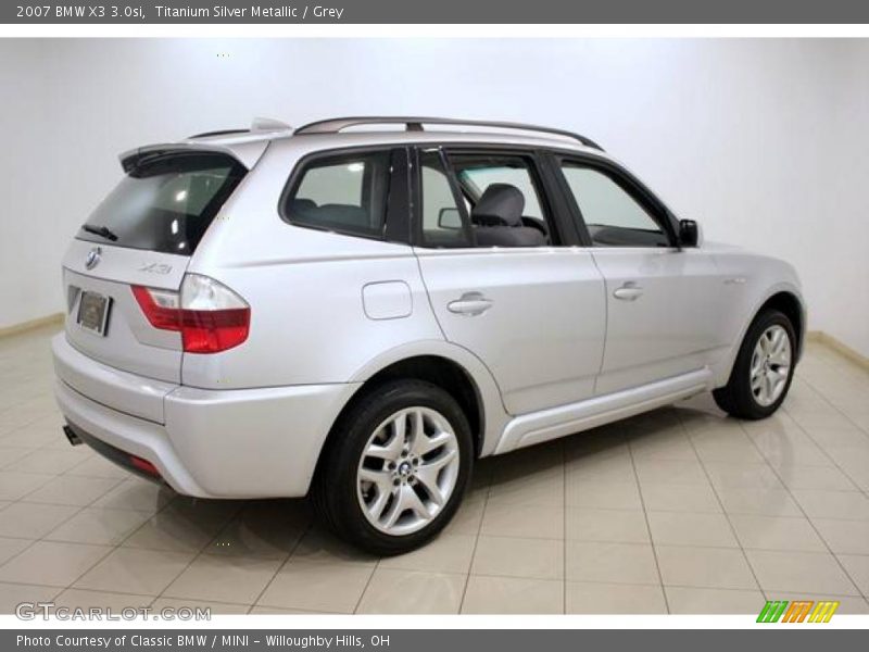 Titanium Silver Metallic / Grey 2007 BMW X3 3.0si