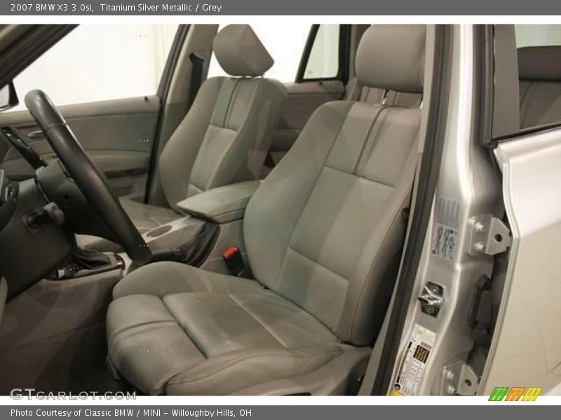 Titanium Silver Metallic / Grey 2007 BMW X3 3.0si