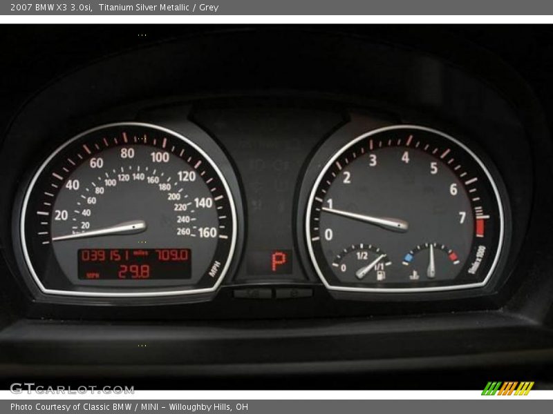 Titanium Silver Metallic / Grey 2007 BMW X3 3.0si