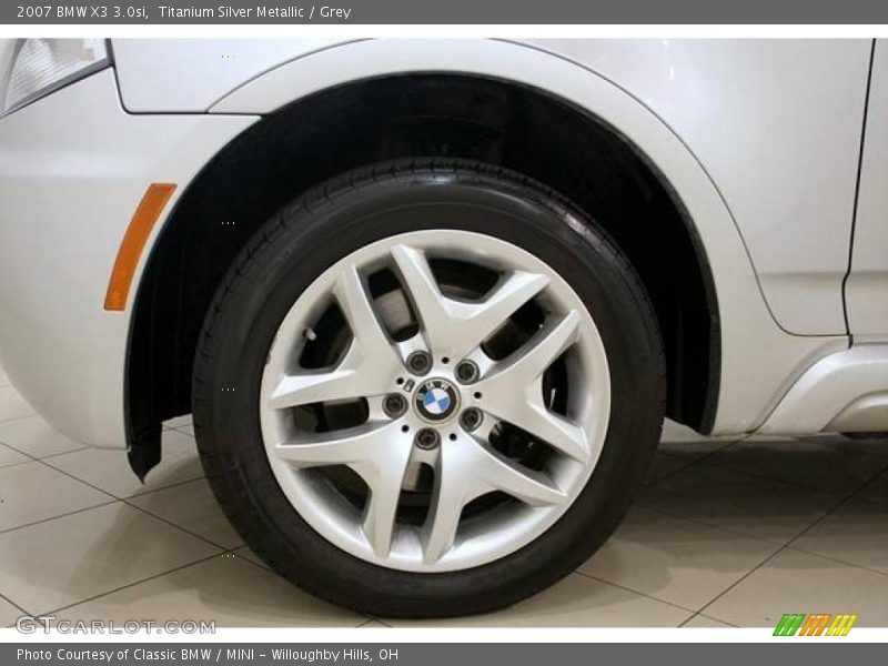 Titanium Silver Metallic / Grey 2007 BMW X3 3.0si