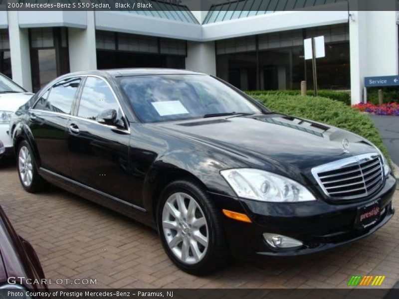 Black / Black 2007 Mercedes-Benz S 550 Sedan