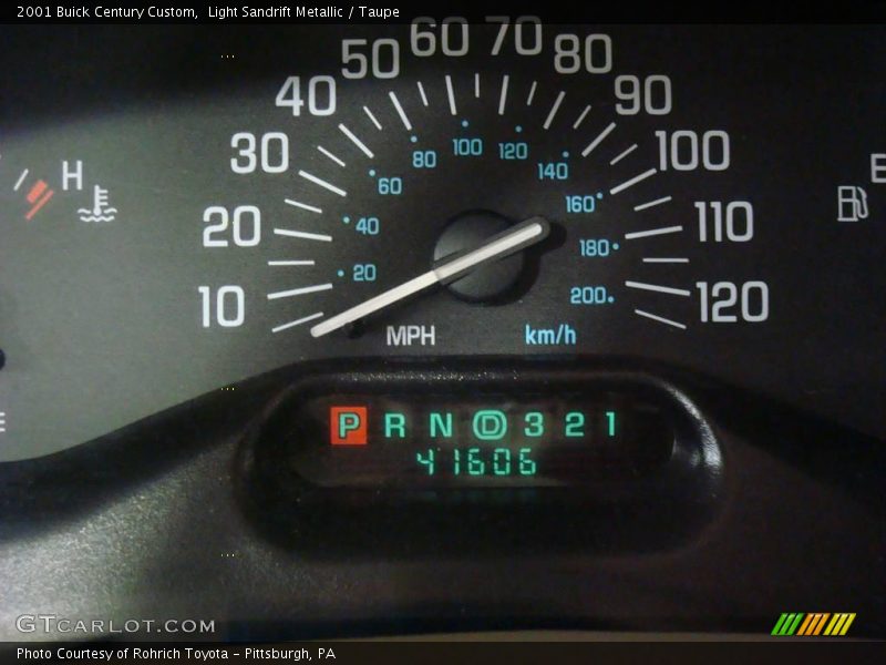 Light Sandrift Metallic / Taupe 2001 Buick Century Custom