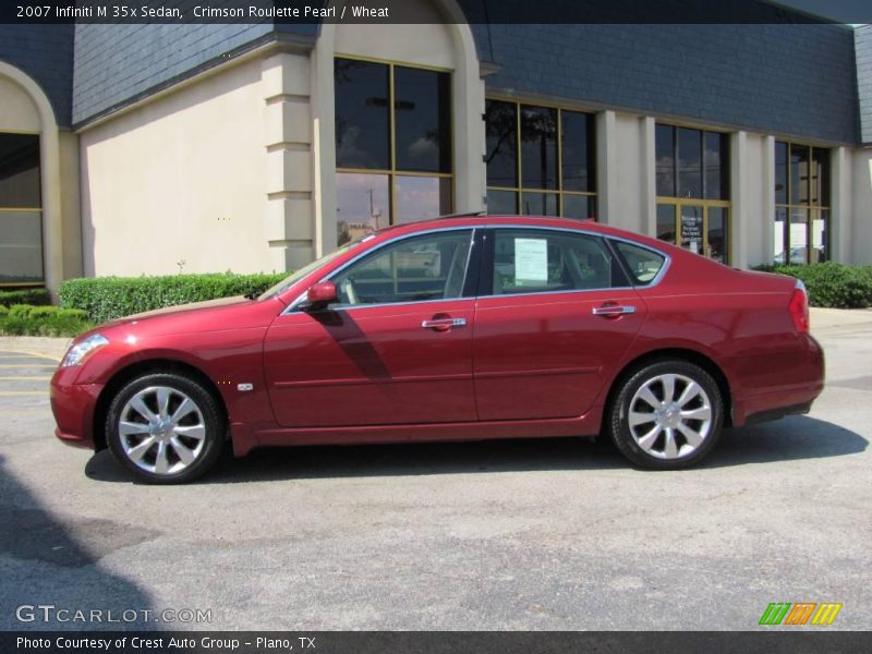 Crimson Roulette Pearl / Wheat 2007 Infiniti M 35x Sedan