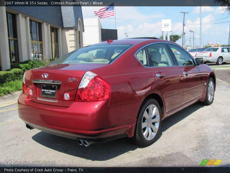 Crimson Roulette Pearl / Wheat 2007 Infiniti M 35x Sedan