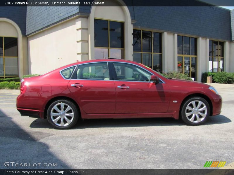 Crimson Roulette Pearl / Wheat 2007 Infiniti M 35x Sedan