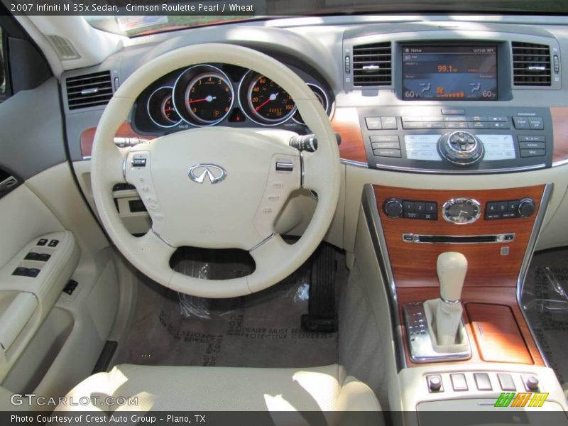 Crimson Roulette Pearl / Wheat 2007 Infiniti M 35x Sedan