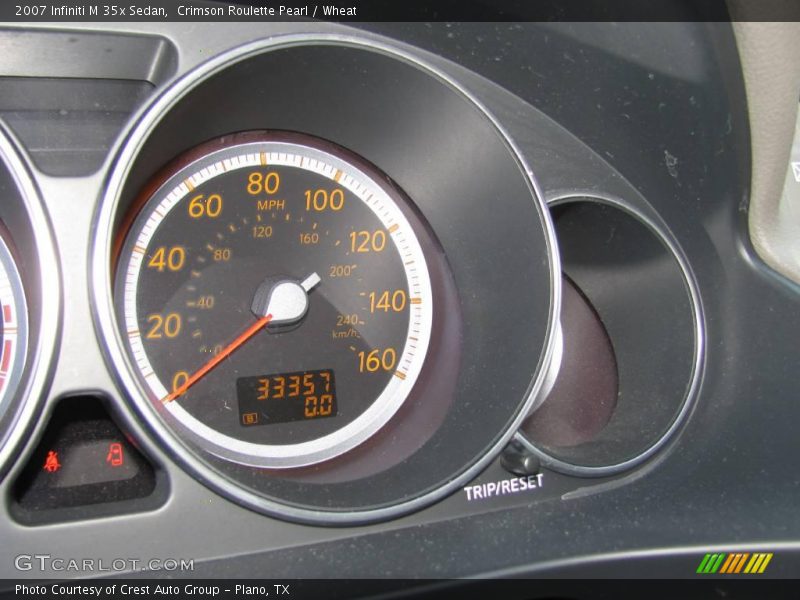 Crimson Roulette Pearl / Wheat 2007 Infiniti M 35x Sedan