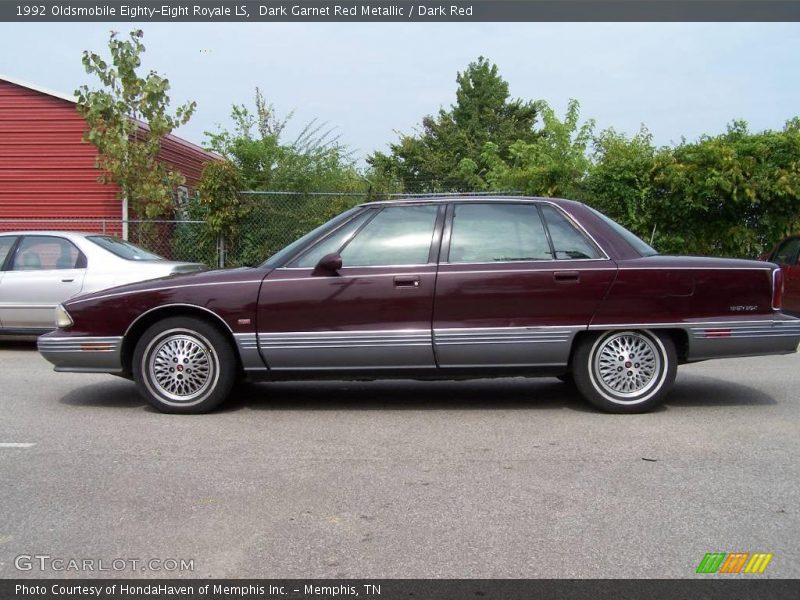 Dark Garnet Red Metallic / Dark Red 1992 Oldsmobile Eighty-Eight Royale LS