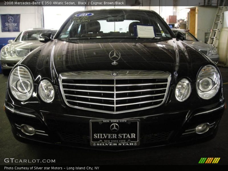 Black / Cognac Brown/Black 2008 Mercedes-Benz E 350 4Matic Sedan