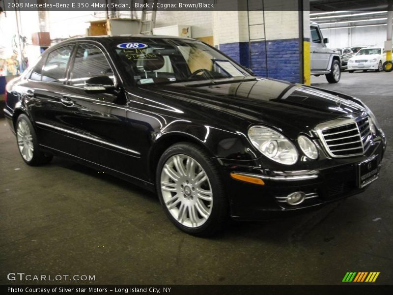 Black / Cognac Brown/Black 2008 Mercedes-Benz E 350 4Matic Sedan