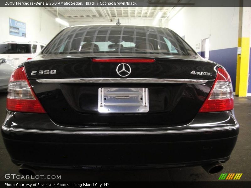 Black / Cognac Brown/Black 2008 Mercedes-Benz E 350 4Matic Sedan