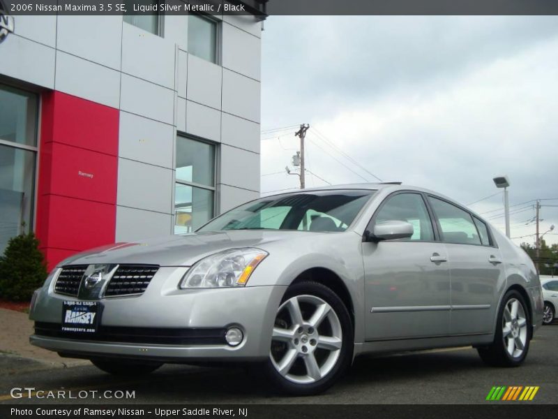 Liquid Silver Metallic / Black 2006 Nissan Maxima 3.5 SE