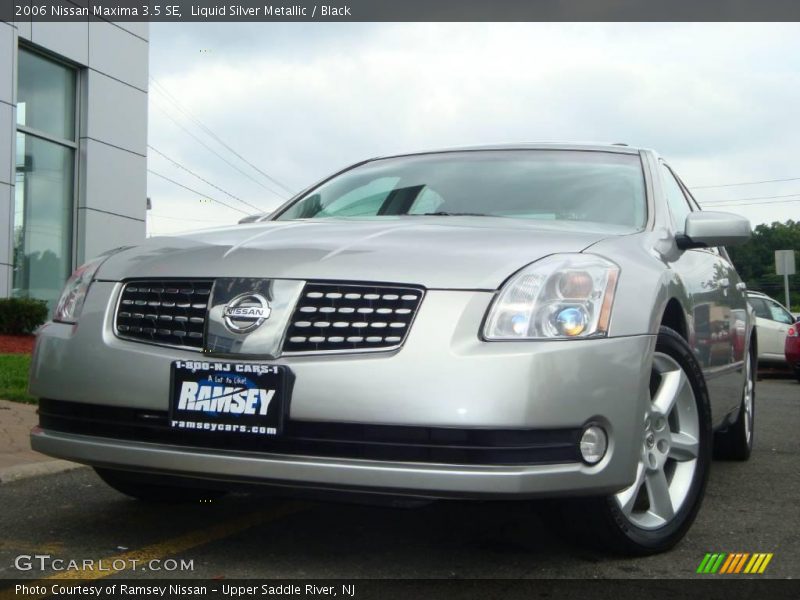 Liquid Silver Metallic / Black 2006 Nissan Maxima 3.5 SE