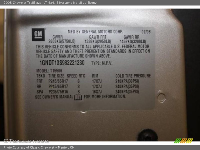Silverstone Metallic / Ebony 2008 Chevrolet TrailBlazer LT 4x4