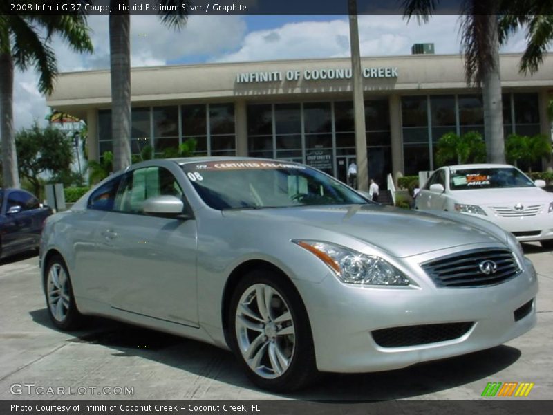 Liquid Platinum Silver / Graphite 2008 Infiniti G 37 Coupe