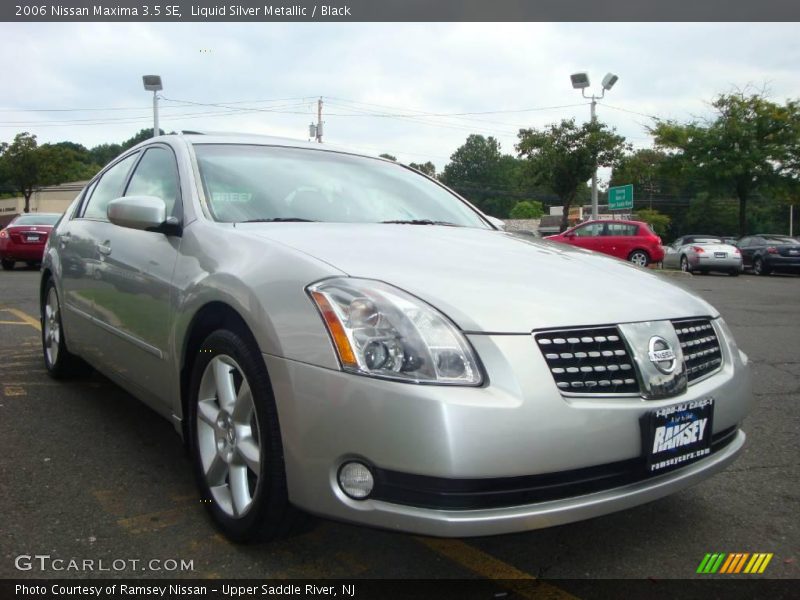 Liquid Silver Metallic / Black 2006 Nissan Maxima 3.5 SE