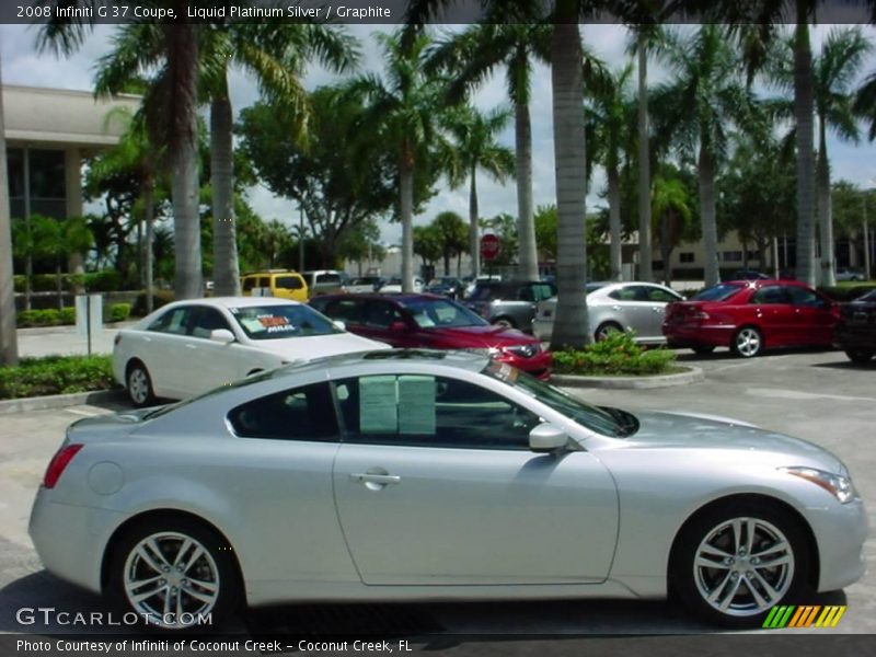 Liquid Platinum Silver / Graphite 2008 Infiniti G 37 Coupe