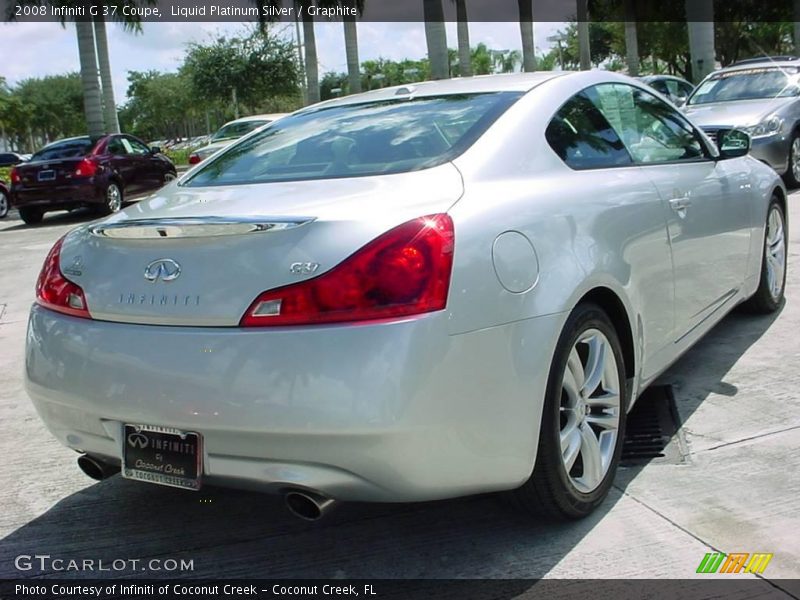 Liquid Platinum Silver / Graphite 2008 Infiniti G 37 Coupe