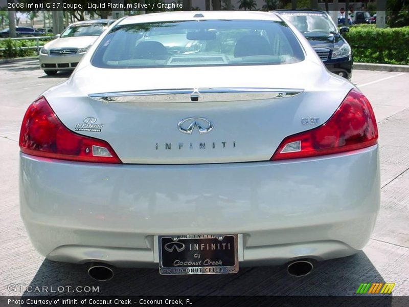 Liquid Platinum Silver / Graphite 2008 Infiniti G 37 Coupe