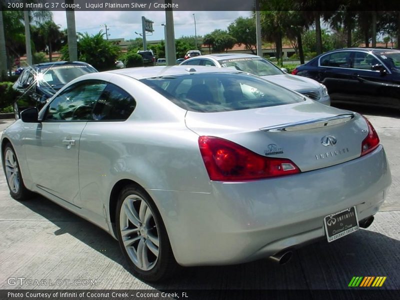 Liquid Platinum Silver / Graphite 2008 Infiniti G 37 Coupe