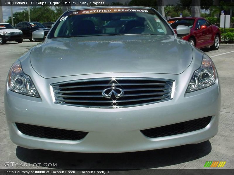 Liquid Platinum Silver / Graphite 2008 Infiniti G 37 Coupe