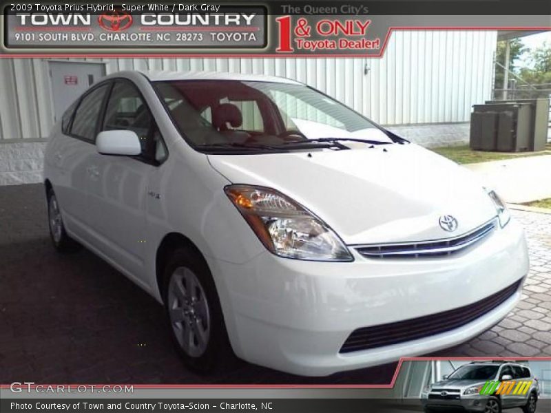 Super White / Dark Gray 2009 Toyota Prius Hybrid