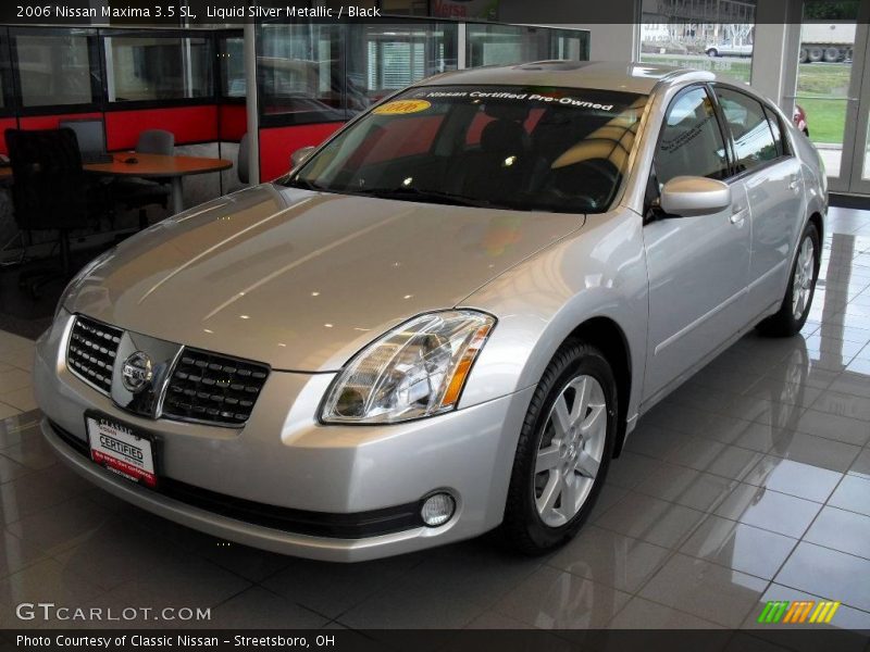 Liquid Silver Metallic / Black 2006 Nissan Maxima 3.5 SL