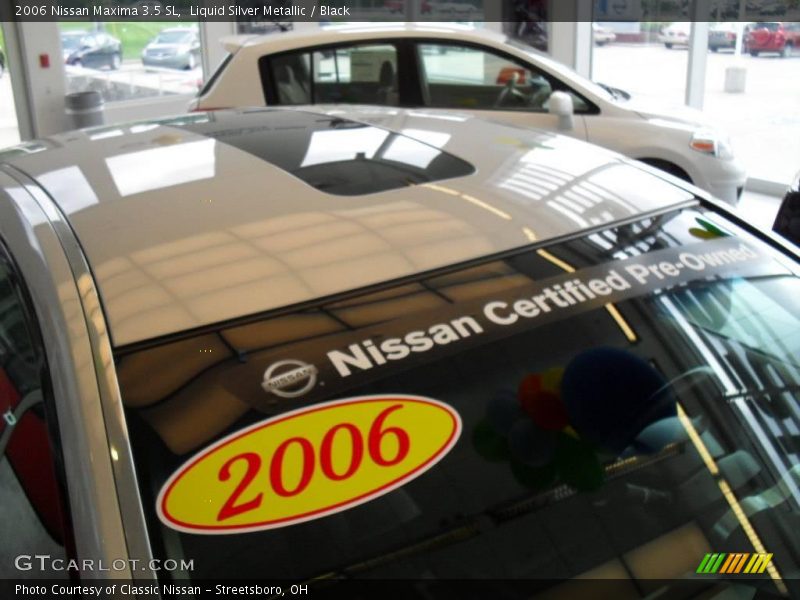 Liquid Silver Metallic / Black 2006 Nissan Maxima 3.5 SL