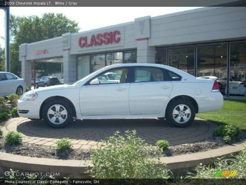 White / Gray 2009 Chevrolet Impala LT