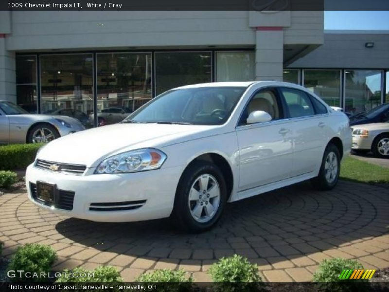 White / Gray 2009 Chevrolet Impala LT