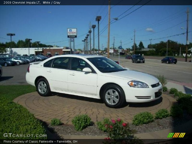 White / Gray 2009 Chevrolet Impala LT