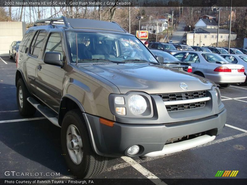 Gold Rush Metallic / Gray Celadon 2002 Nissan Xterra XE V6 SC 4x4