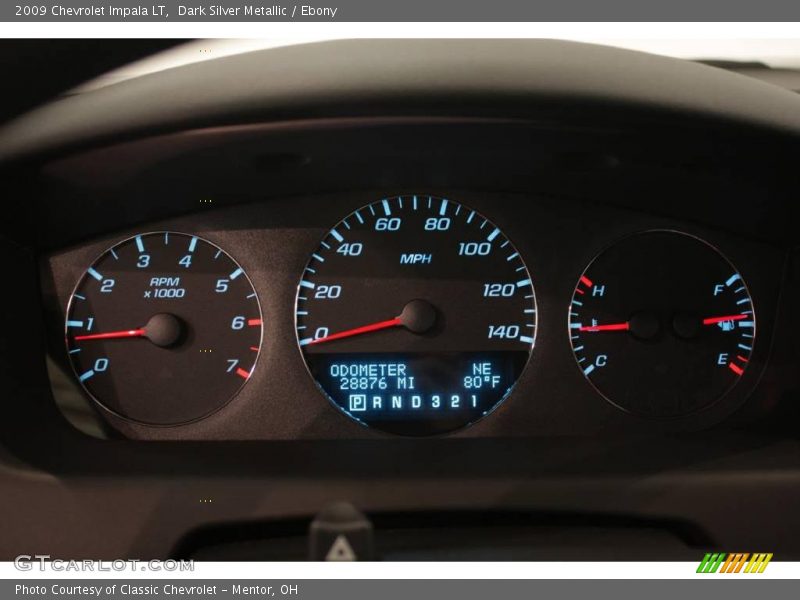 Dark Silver Metallic / Ebony 2009 Chevrolet Impala LT