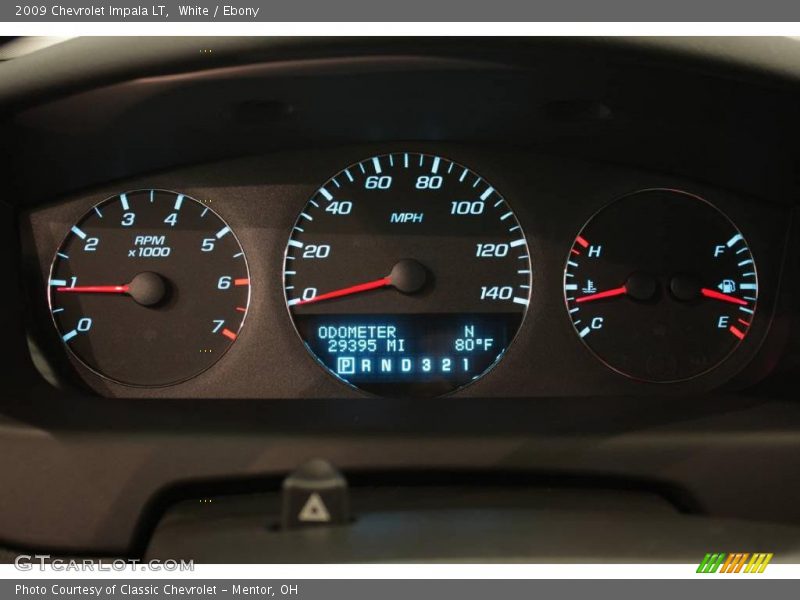 White / Ebony 2009 Chevrolet Impala LT
