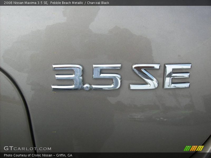 Pebble Beach Metallic / Charcoal Black 2008 Nissan Maxima 3.5 SE