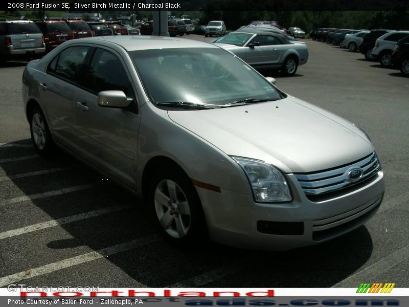 Silver Birch Metallic / Charcoal Black 2008 Ford Fusion SE