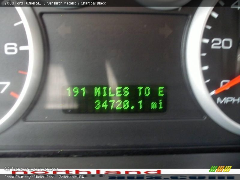 Silver Birch Metallic / Charcoal Black 2008 Ford Fusion SE