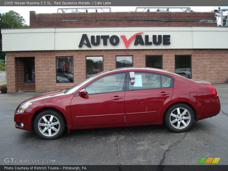 Red Opulence Metallic / Cafe Latte 2005 Nissan Maxima 3.5 SL