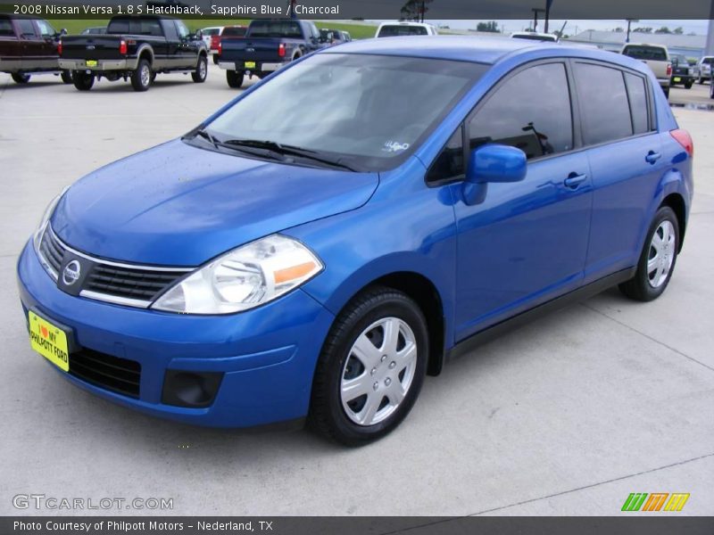 Sapphire Blue / Charcoal 2008 Nissan Versa 1.8 S Hatchback