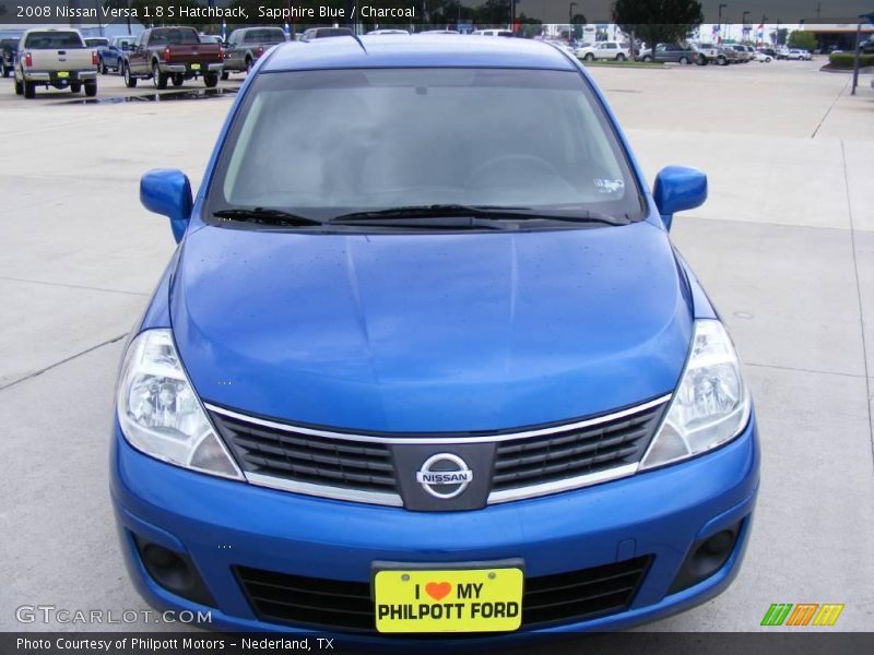 Sapphire Blue / Charcoal 2008 Nissan Versa 1.8 S Hatchback