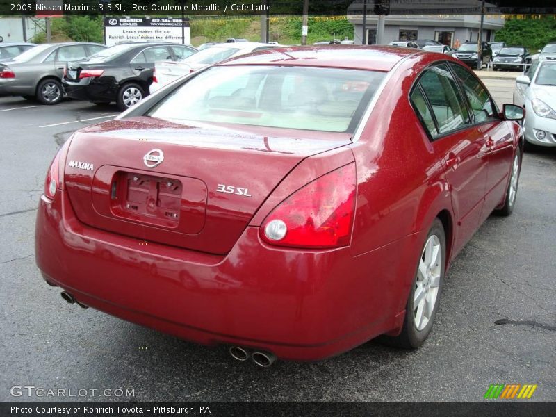Red Opulence Metallic / Cafe Latte 2005 Nissan Maxima 3.5 SL