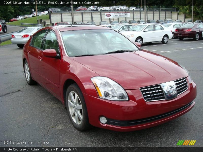 Red Opulence Metallic / Cafe Latte 2005 Nissan Maxima 3.5 SL