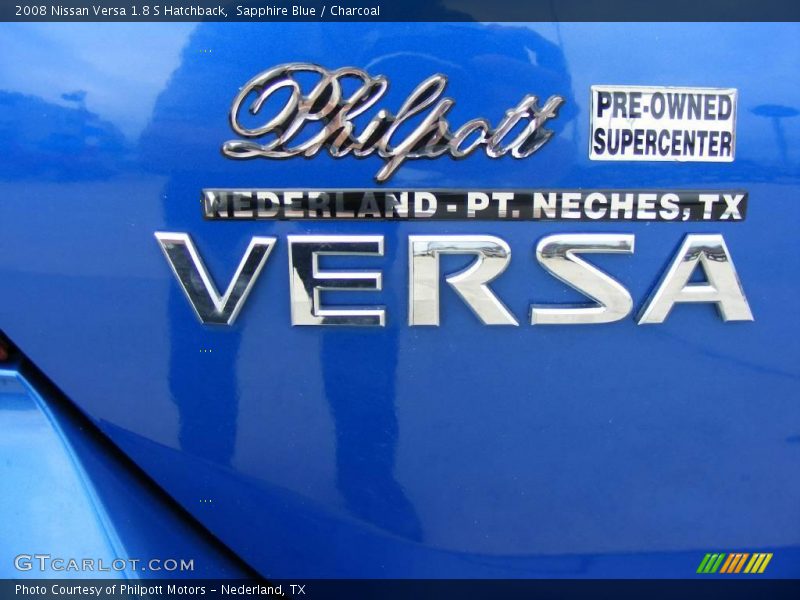 Sapphire Blue / Charcoal 2008 Nissan Versa 1.8 S Hatchback
