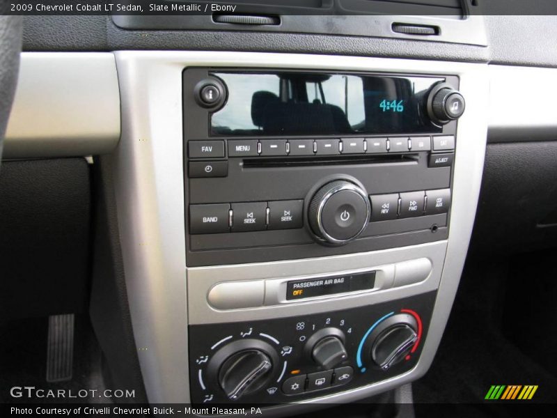 Slate Metallic / Ebony 2009 Chevrolet Cobalt LT Sedan