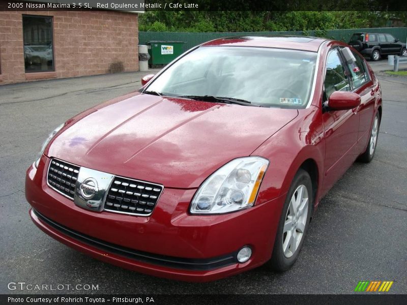 Red Opulence Metallic / Cafe Latte 2005 Nissan Maxima 3.5 SL