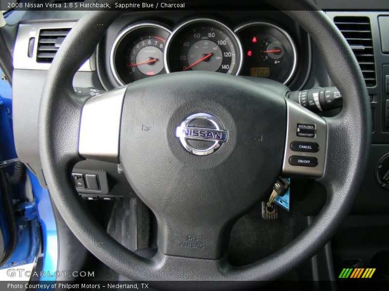 Sapphire Blue / Charcoal 2008 Nissan Versa 1.8 S Hatchback